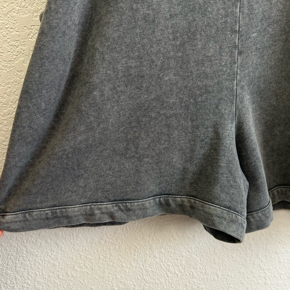 SINCERELY JULES Size XL Charcoal Knit Romper V-NECK SPAGHETTI STRAP SIDE POCKETS - Picture 4 of 7